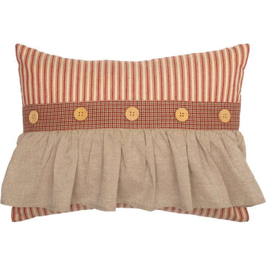 Rory Schoolhouse Red Ruffled Pillow 14x18 VHC Brands - The Fox Decor